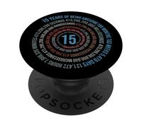 15 ans anniversaire helix 15 ans garçon fille anniversaire PopSockets PopGrip Adhésif