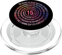 15 ans anniversaire helix 15 ans garçon fille anniversaire PopSockets PopGrip pour MagSafe