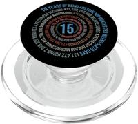 15 ans anniversaire helix 15 ans garçon fille anniversaire PopSockets PopGrip pour MagSafe