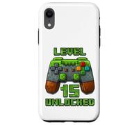 15 Ans Level Up, Cadeau d'anniversaire Amusant pour Gamer Meme Coque pour iPhone XR