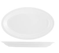 15 Assiettes Ovales Roma En Porcelaine Blanche 27 Cm Fabriquées En Italie