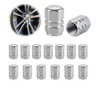 15 Bouchon Valve Pneu Voiture de Pneu en Aluminium pour Voiture | Design Hexagonal Facile à Serrer, Valve Universelle pour Motos, vélos et camions, Facile à Installer