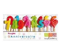 15 bougies d'anniversaire 1-2-3 ans