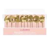 15 bougies d'anniversaire Étoiles dorées - ScrapCooking Doré