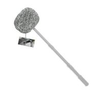 15° Brosse Lavage Voiture Manche Telescopique 113cm Balai Nettoyage Pinceaux Kit, 90 x 60cm Serviette de séchage pour Voiture avec Boucle torsadée Double Face en Microfibre Sans rayures (Gris-1)