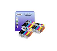 T3AZUR -15x Cartouches compatibles avec Canon PGI520 CLI-521 XL pour Canon Pixma MP620 MP630 MP640 MP980 MP990 MX860 MX870
