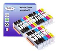 15 Cartouches compatibles avec Canon PGI-550, CLI-551 XL pour Canon Pixma MG6350, MG6400, MG6450, MG6600