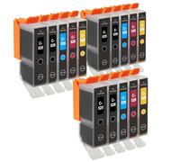 15 Cartouches d'encre (Set) pour Canon PIXMA MG5150, MG5320, MG6250, MG8250