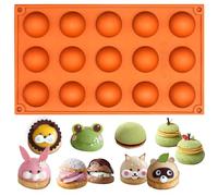 15 cavités Moule en Silicone Dôme demi sphère demi-ronde, flexible en silicone chocolat bonbon gâteau truffe mini-gâteau de thé sucette