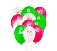 15 Christmas balloons,snowflake,snowman,santa,red,green,white,xmas,new yr party by Henbrandt