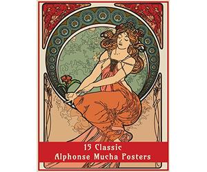 15 Classic Alphonse Mucha Posters: An Art Nouveau Coloring Book