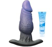 15 cm Large Butt Plug Godemiché Anal Plug en T Base Analdilo pour Homme Silicone Bad Dragon Réaliste Portable Dilatateur Anal pour Femme Buttplug Prostate Analtoy Jouets Sexuels (Bleu)
