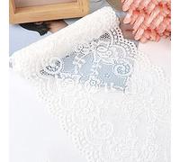 15 cm x 1 m - Élastique - Bordure en dentelle - Ruban décoratif - Ruban décoratif en dentelle - Pour couture,bricolage,décoration,vêtements,sous-vêtements,robe de mariage,décoration de table,crème