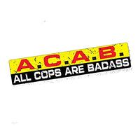 15 cm x 3 cm voiture style ACAB Badass autocollant décalcomanie vinyle flics Police