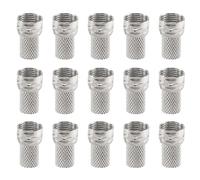 15 connecteurs RF mâles à visser de type F pour câble coaxial RG6 pour caméra de vidéosurveillance