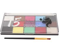 15 couleurs de peinture pour visage Kit eau soluble rapidement sec doux Halloween -make -up pour enfants adultes spectacles