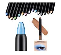 15 couleurs surligneur fard à paupières crayon imperméable paillettes ombre à paupières eyeliner stylo scintillant paillettes perle crème fard à paupières bâton crayon (10 bleu ciel)