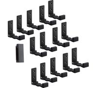 15 crochets pliants multifonctionnels | crochets muraux pliables | crochets pour serviettes murales à 90° | porte-écouteurs - couleur [noir] - crochets pour vêtements en alliage d'aluminium | crochets