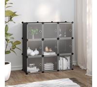 15× Cubes de Rangement avec Portes Transparent PP Étagère Escalier vidaXL