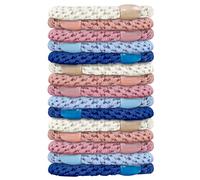 15 Élastiques à Cheveux, Couleurs Mixtes, Bracelets Élastiques Sans Douleur, Extensibles pour Femme et Fille, Cheveux Fins/Épais/Moyens/Longs (Rose Bleu)