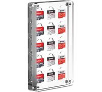 15 emplacements pour cartes TF avec fermeture transparente,étui pour carte micro SD,carte micro SD TF en bambou,gestionnaire de boîte de rangement pour cartes TF,gestionnaire de rack de