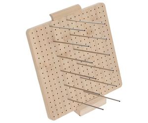15 Épingles, Planche de Blocage au Crochet en Bois, 23,5 CM | Grille Précise et Repères Clairs, Format Compact 23,5x23,5x1,5cm, pour Ouvrages et Vêtements