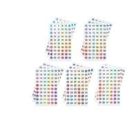 15 Feuilles Gommettes Autocollantes,Chiffres Autocollants Réfléchissants 1 à 300,Étiquettes rondes,Imperméables,pour Trier Ranger Classer Numéroter