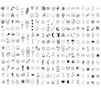 15 Feuilles Tatouage Ephemere 192 Modèles, Faux Tattoo pour Femme Homme Enfant, Encre de Soja