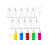 15 flacons souples de 15 ml. Flacons applicateurs de 15 ml avec 3 entonnoirs. Petits flacons de coll