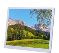 15 Ih Cadre Photo Numérique HD Cadre Photo Numérique Mural Cadre Photo Numérique Lecteur Publicitaire 1080p Lecteur Vidéo, White