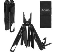 15 In 1 Multifunction Stainless Steel Pliers With Precision Cutting,Multifunction Knife With Case Pliers Saw Screwdriver File Carabiner For Survival Camping Hiking (Black)