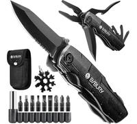 15 In 1 Multifunctional Knife,Folding,Multifunctional Pliers,Stainless Steel Survival Pocket Knife With 18 In 1 Snowflake Tool For Camping,Hiking,Men's Gift.