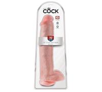 King Cock Gode Cock with Balls 15'' Beige