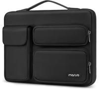15 Inch Computer Case Compatible with MacBook Air M4 A3241 M3 A3114 M2 A2941 2025-2023, Dell XPS 15, Side Open PC Pouch with 2 Raised & 1 Flap Pocket, Black