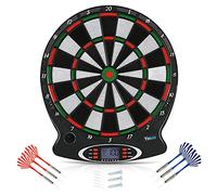 15 '' Jeu de flechette electronique, Cible flechette electronique avec 6 Fléchettes Safety Tableau Cible de Fléchettes pour Enfants Famille Loisirs Sports 31.5 × 43 cm