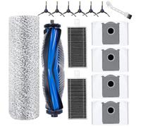15 Kit d'accessoires pour Ecovacs Deebot X8 Pro Omni / X8 Omni/ T80 Omni Robot Aspirateur,1 Brosse principale,1 Rouleau d'essuyage,6 Brosses latérales,2 Filtre,4 Sacs à poussière,1 Brosse de nettoyage