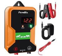 15 KM ClôTure éLectrique, ClôTure éLectrique Pour Animaux de bétail de 2 joules / 12kv, alimentation électrique de clôture de branchement pour la prévention de la faune, ferme, volaille, jardin