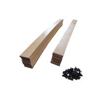 EBAC Literie 15 Lattes + Embouts pour sommier et lit 160x200 | Bois 7 Plis | 780x48x8 mm | Remplacement pour sommier/bz/clic clac