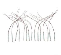 15 LED pour bande lumineuse blanche pré-câblée pour LED SMD 3528, flexible 12 V à 18 V AC ou DC compatible pour modélisme ferroviaire et éclairage maison de poupée (lumière blanche)
