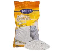 15 litres Lyra Pet® White Cat® litière pour chats bentonite avec parfum de poudre de bébé