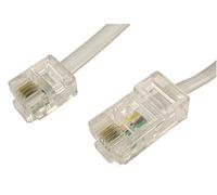 15 m, 15 m, prise RJ11 vers prise RJ45, prise RJ11 vers RJ45, modem ADSL, téléphone haut débit, câble, blanc, câble Ethernet