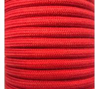 15 m Câble textile rouge uni