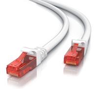 15 m Cat6 RJ45 Network Cable,Gigabit LAN Cable Ethernet Cabel 1Gbps 1000Mbps 15m,White PVC Coated,10 100 1000 Mbits Patch Cable 250 MHz UTP PIMF,Compatible with CAT 5 CAT7