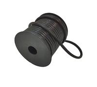 15 Mètres Cordon tressé ciré - Cordon en Polyester Noir - Macramé Shamballa - pour Fabrication de Bracelets, Colliers et Bijoux - Idéal pour l'artisanat - (4, Polyester Noir, 15 mètres)