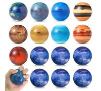 15 mini boules souples planétaires, balles anti-stress du système solaire, mini balles anti-stress en mousse, jouets anti-stress, balles de jouet anti-stress, balles de compression pour enfants