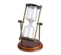 15 Minutes Métal Rotatif Sable Verre Minuterie Horloge Sablier Table Ornement Décor À La Maison