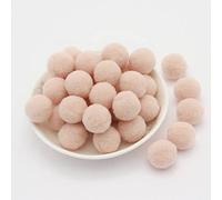 15 mm Environ 144 mini pompons colors pour le bricolage Boules de feutre multicolores Petites pompons Boules en peluche moelleuses pour la dcoration, la couture, le bricolage Artisanat cratif Beige