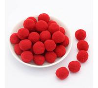 15 mm Environ 144 mini pompons colors Pour le bricolage Boules de feutre multicolores Petites pompons Boules en peluche moelleuses Pour la dcoration, la couture, le bricolage Artisanat cratif Rouge