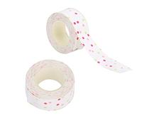 15 mm x 4 m/0,6 pouce x 13,1 piedspoint de couleur sur blanc, 2 paquets de ruban d'étiquette pour KINGJIM TEPRA LR5C Labeler Ruban laminé en papier thermique pour fournitures de bureau Office Supplies