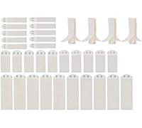 15 paires de bandes à carreaux suspendues, bandes porte-tableaux 3 dimensions S/M/L, pour accrocher des cadres, cadres, poster sur mur et murs, sans clous (blanc)
